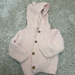 Carters pink hooded sweater size 6mos